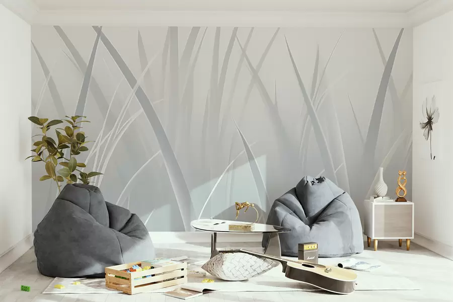 peintures murales Herbe, feuilles coupantes w05836