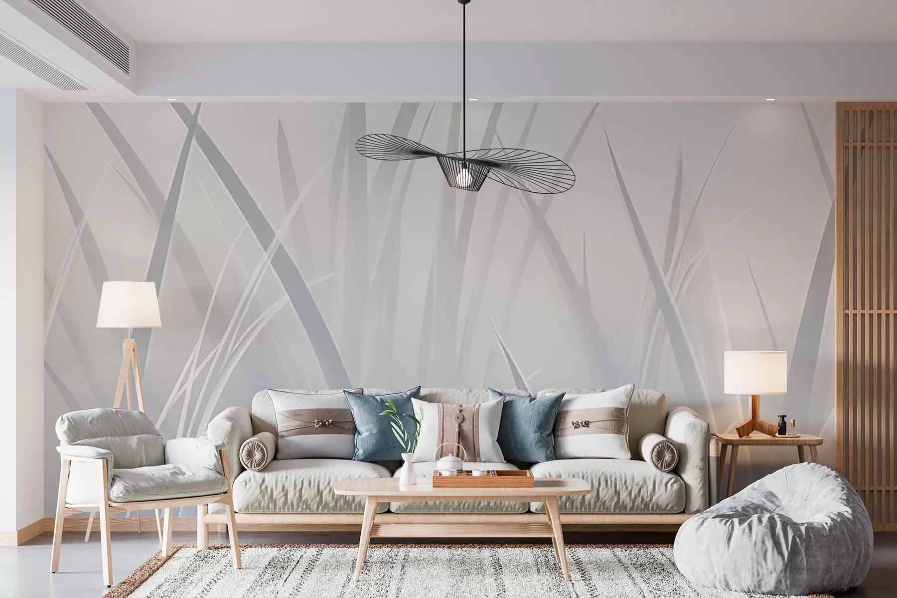 wall murals Grass, sharp leaves w05836