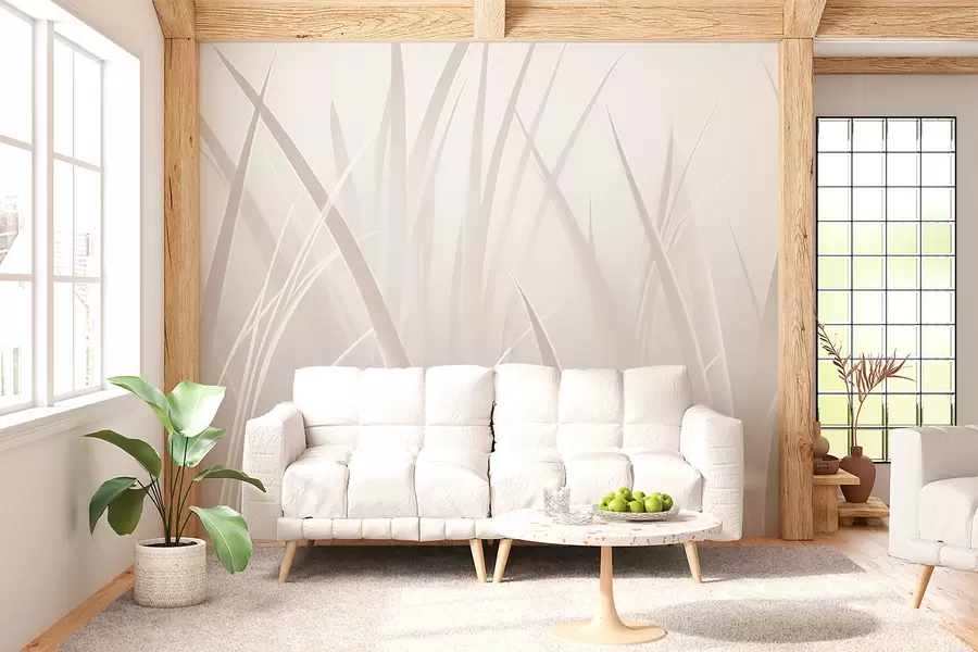 wall murals Grass, sharp leaves w05836v1