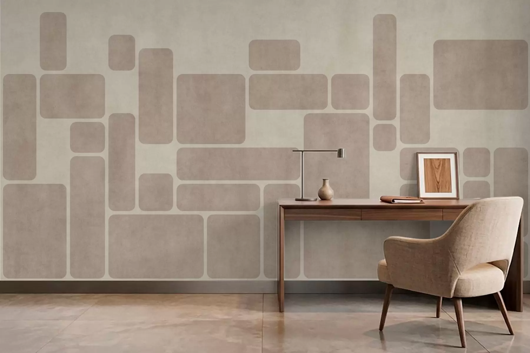 peintures murales Motif géométrique composé de rectangles arrondis w05141