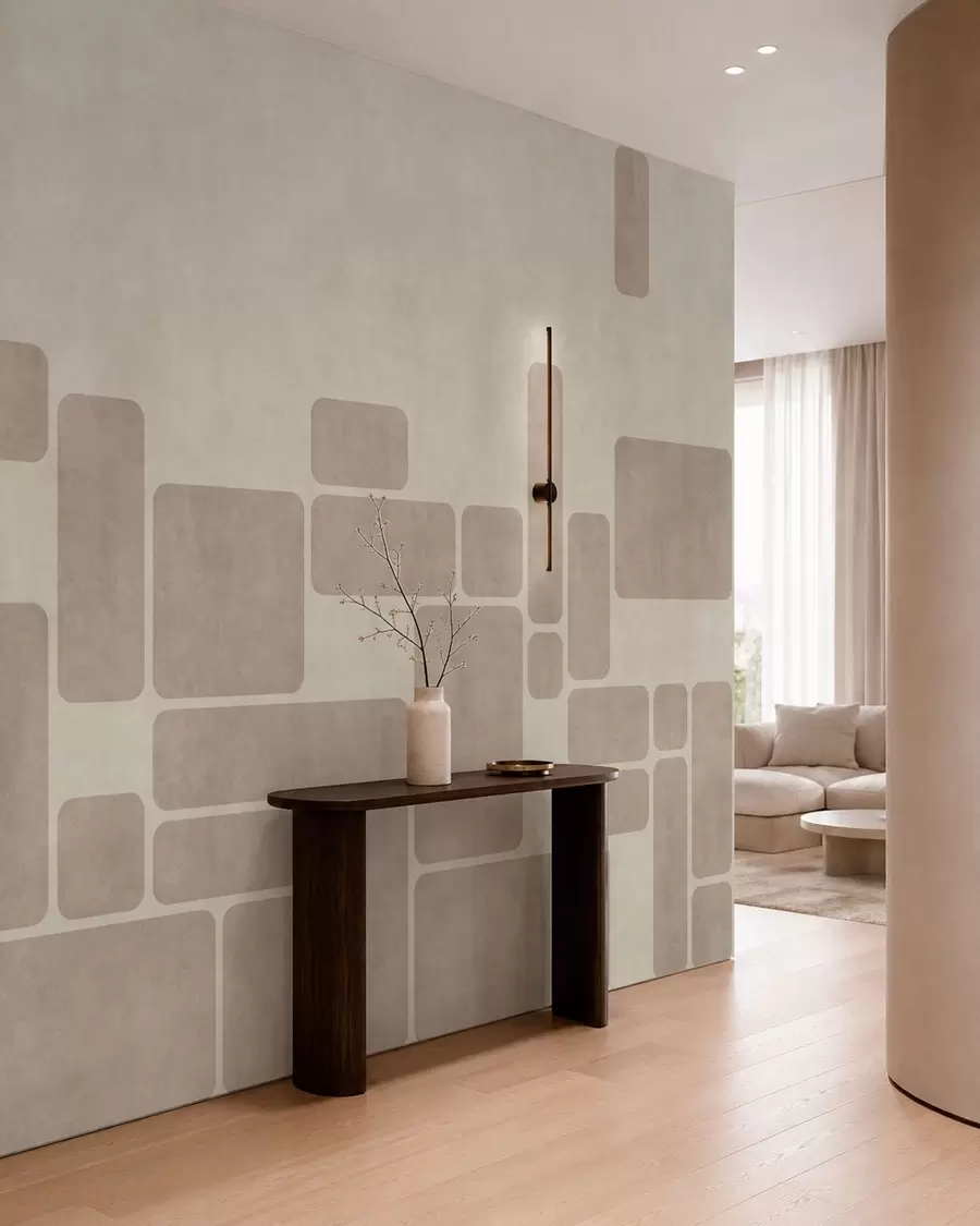 peintures murales Motif géométrique composé de rectangles arrondis w05141