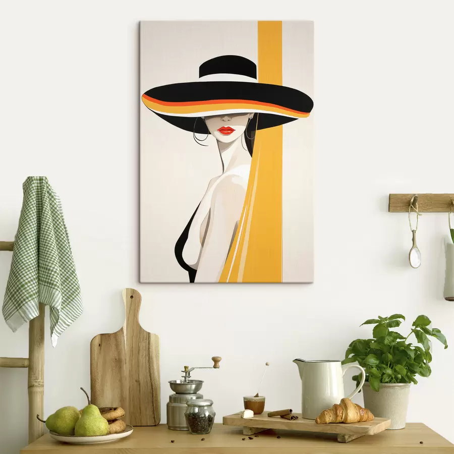 wall murals Girl in a Hat s50236