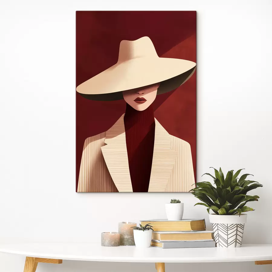 wall murals Girl in a Hat s50238