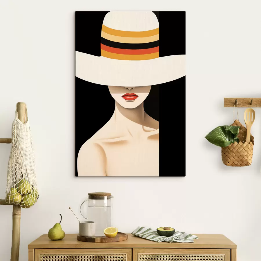 wall murals Girl in a Hat s50237