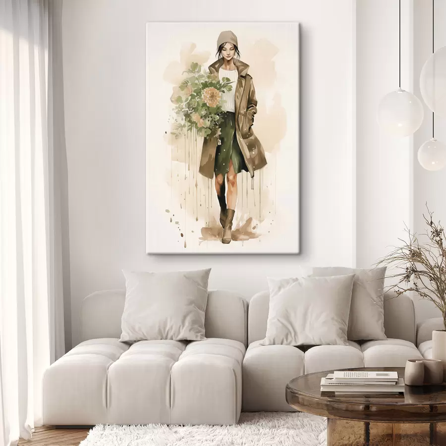 wall murals Woman with Flowers s50247