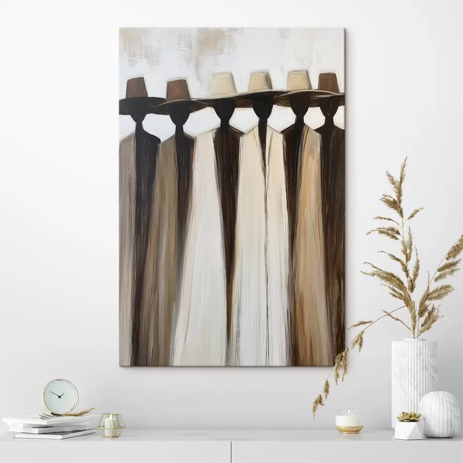 wall murals Abstract Figures in Hats s50248