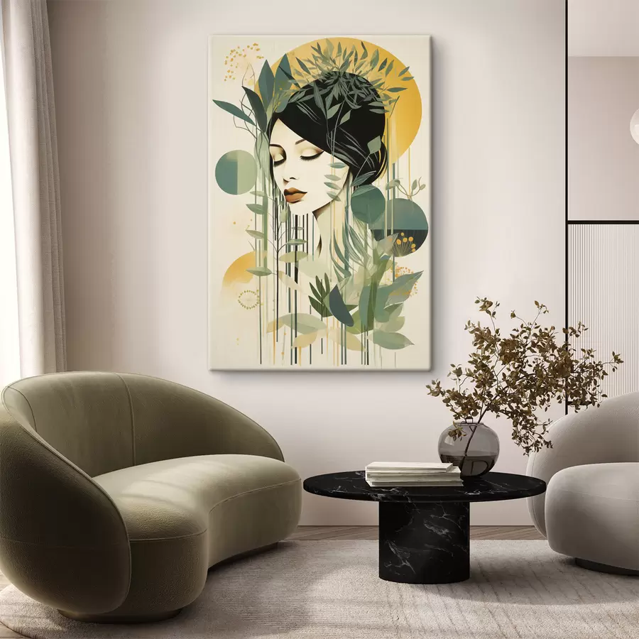 wall murals Woman with Plants s50249