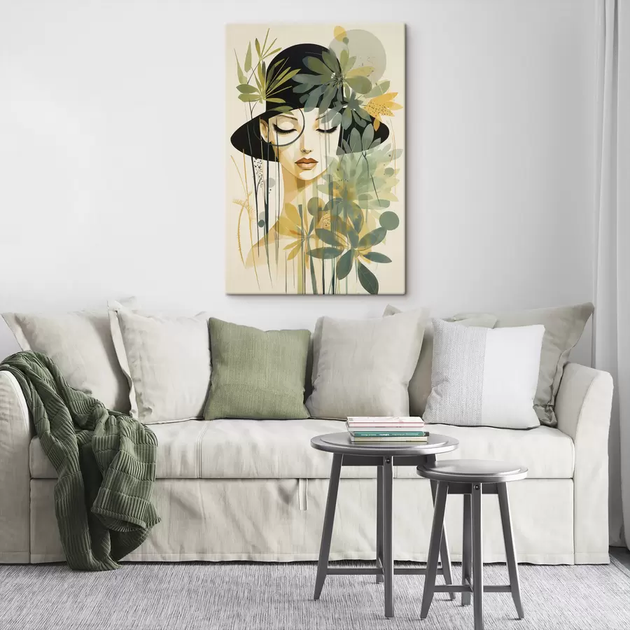 wall murals Woman with Plants s50250
