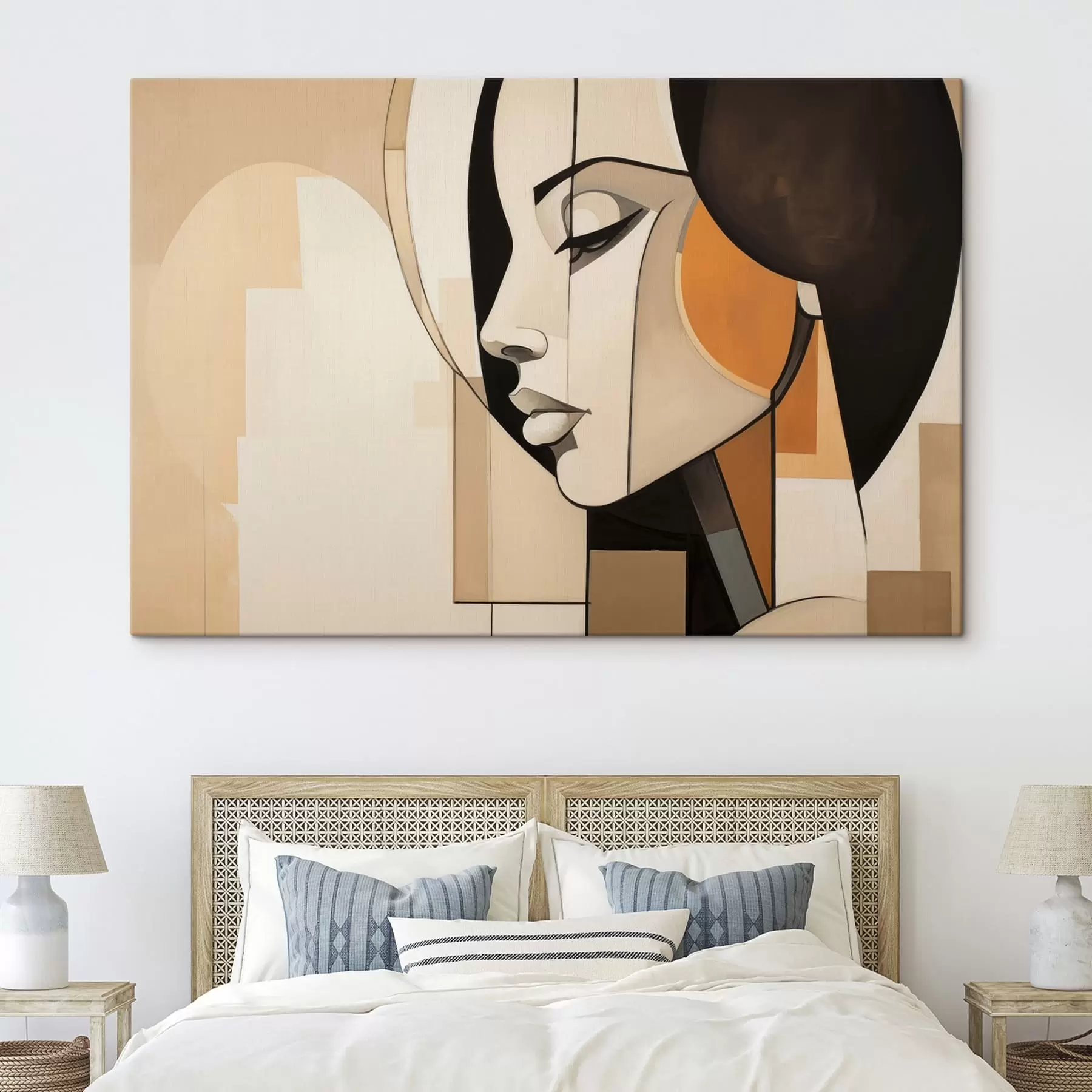 murales Retrato de una mujer en estilo abstracto s50252