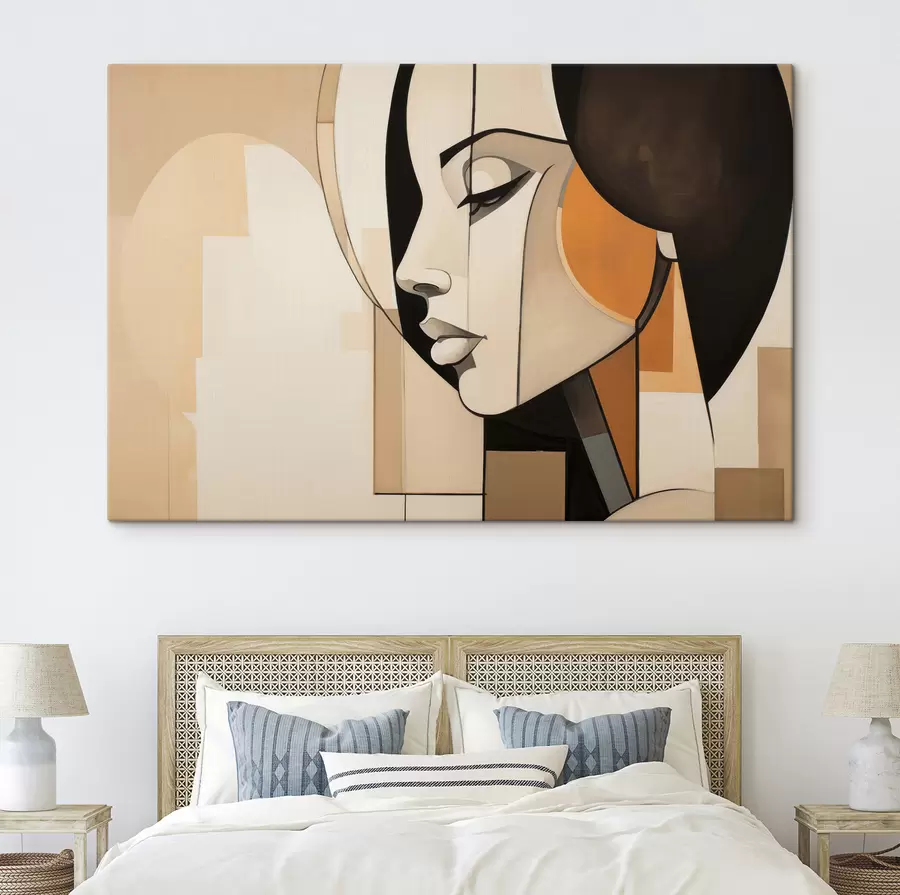 wall murals Portrait of a Woman in an Abstract Style s50252