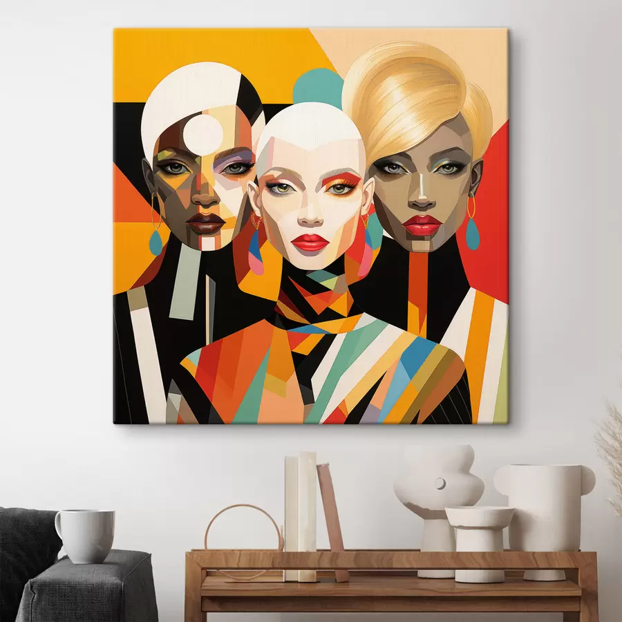 wall murals Geometric portraits of women s50254