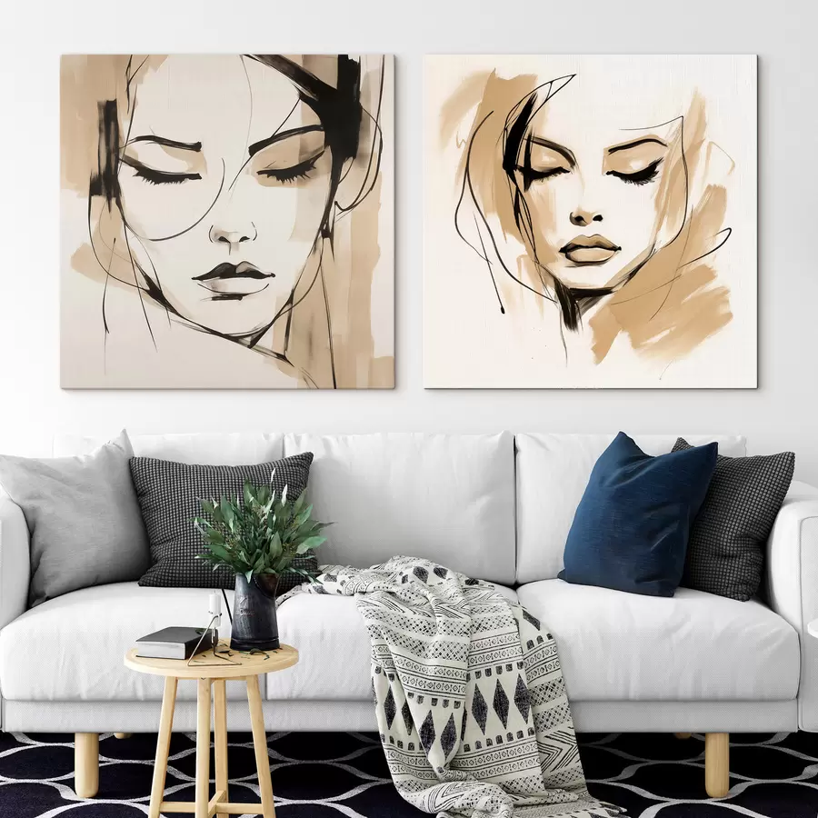 Wall Mural Photo Wallpaper Abstract Portraits of Women m30852
