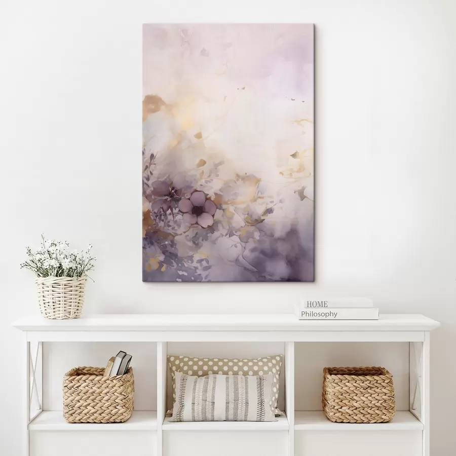 murales Niebla con flores moradas s50297