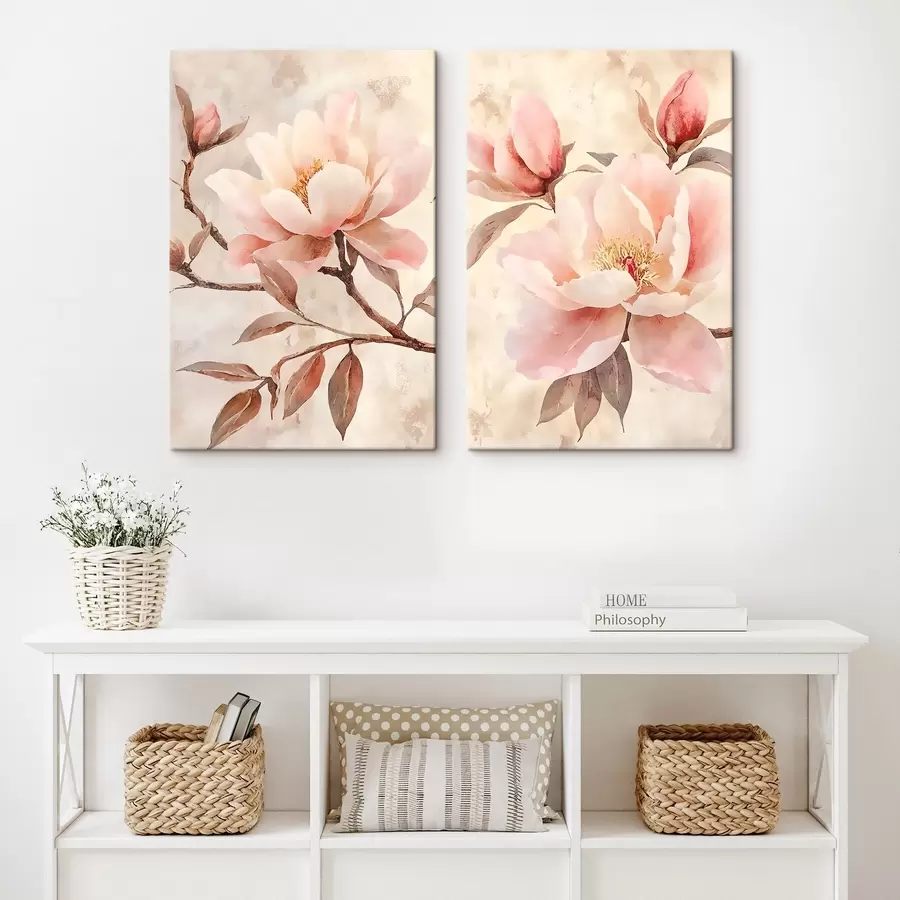 Wall Mural Photo Wallpaper Delicate Powder-Colored Peonies m30871