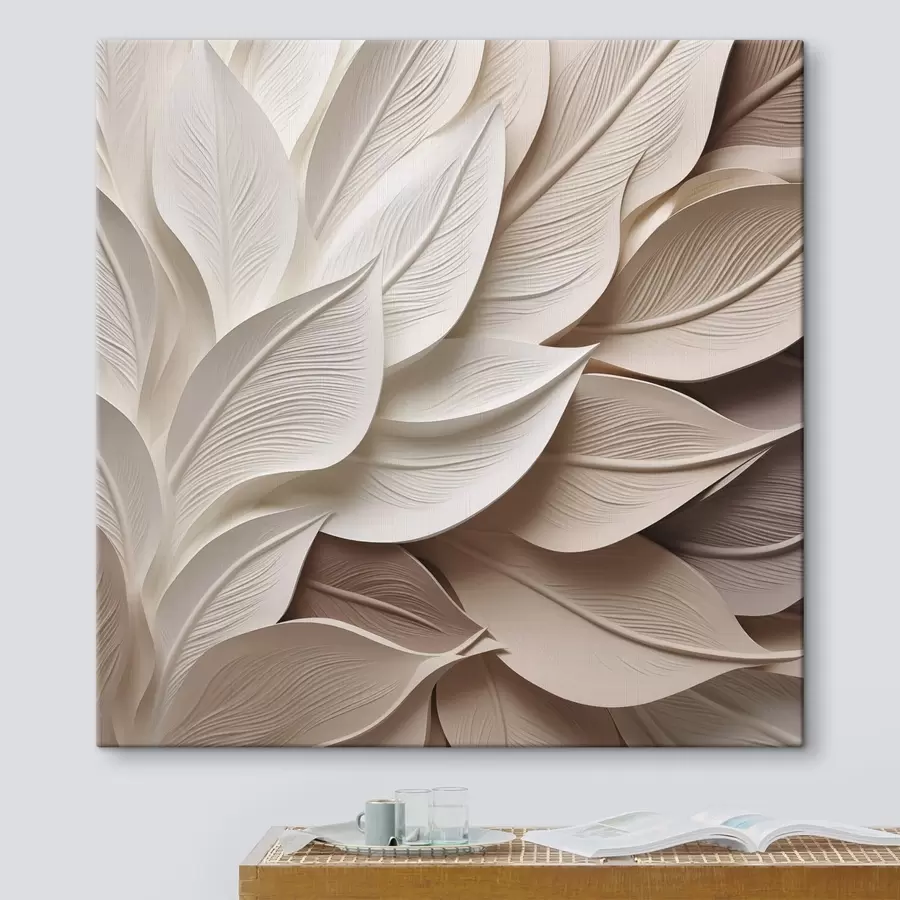 wall murals Abstract leaves, flat illustration s50261