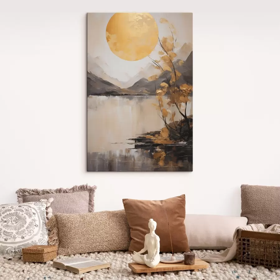 wall murals Abstract landscape, imitation of painting s50272