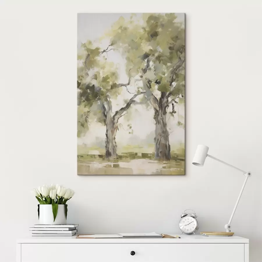 wall murals Trees, imitation of painting s50275
