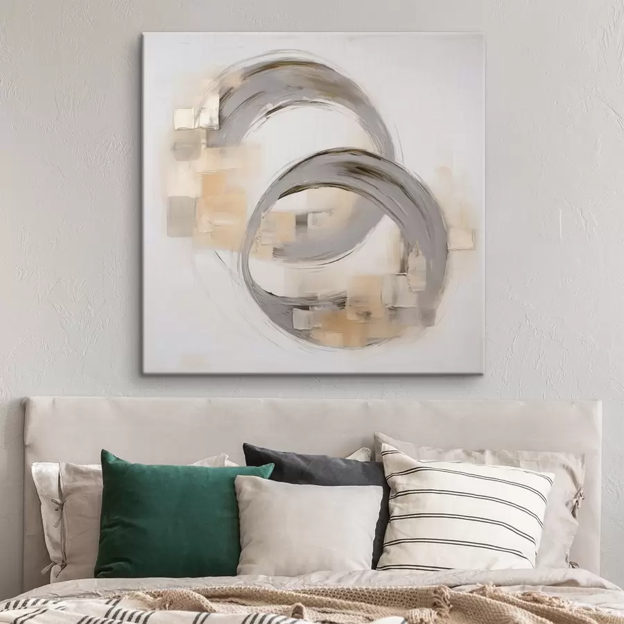 wall murals Circular abstraction, imitation of painting s50277