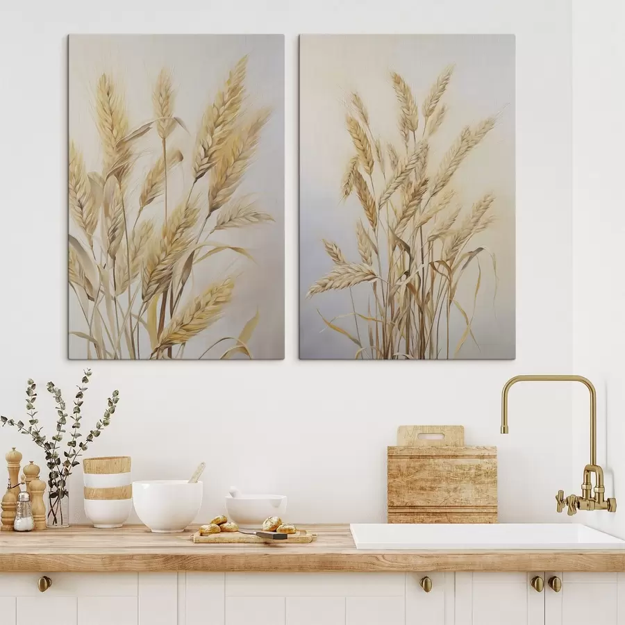 wall murals Ears of wheat, imitation of painting m30858