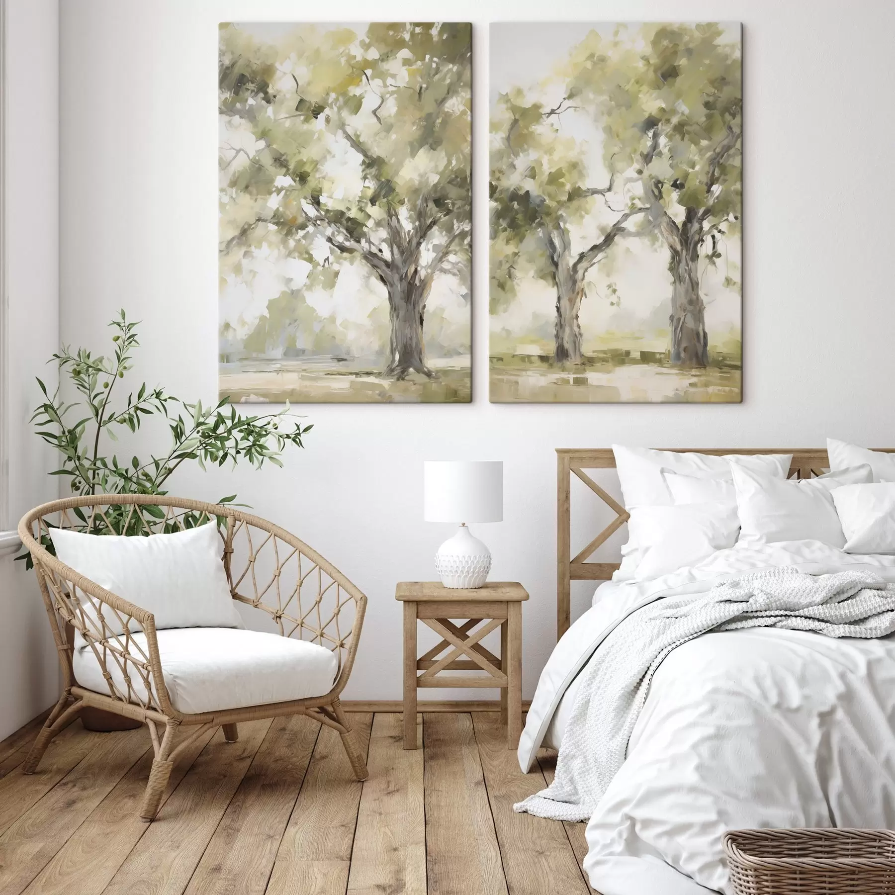 wall murals Trees, imitation of painting m30864