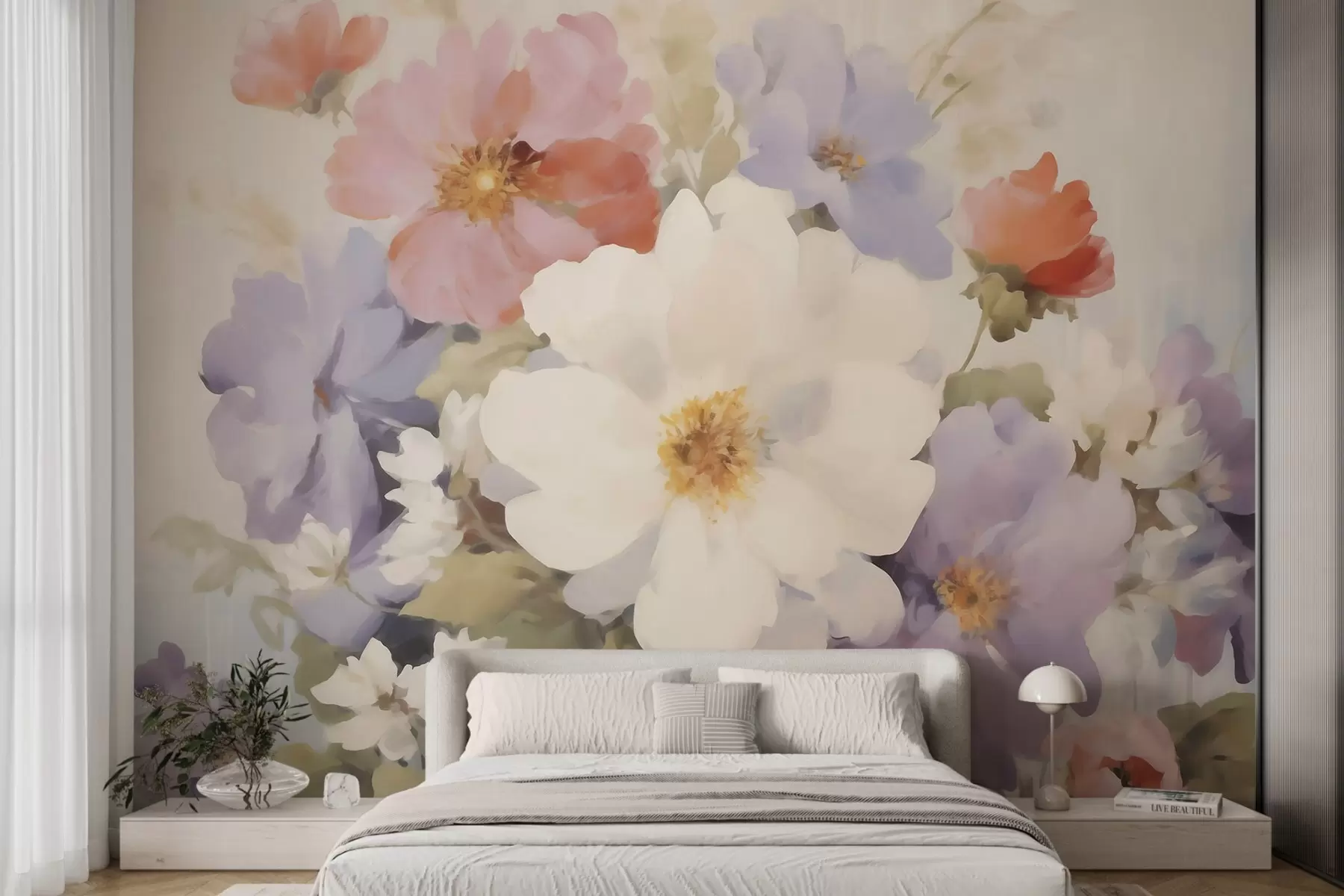 Wall Mural Photo Wallpaper Abstract flowers w05850