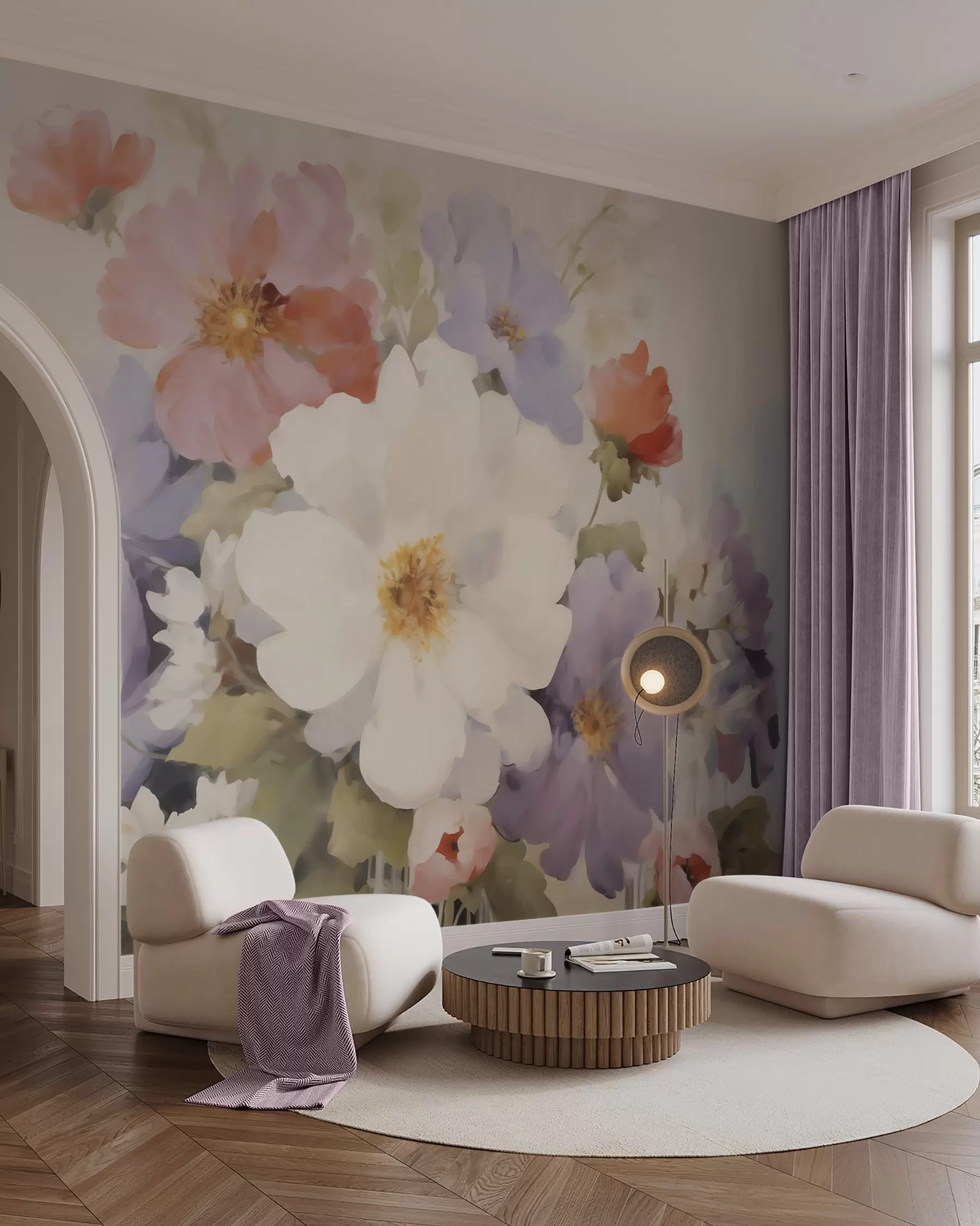 wall murals Pastel Bouquet w05850
