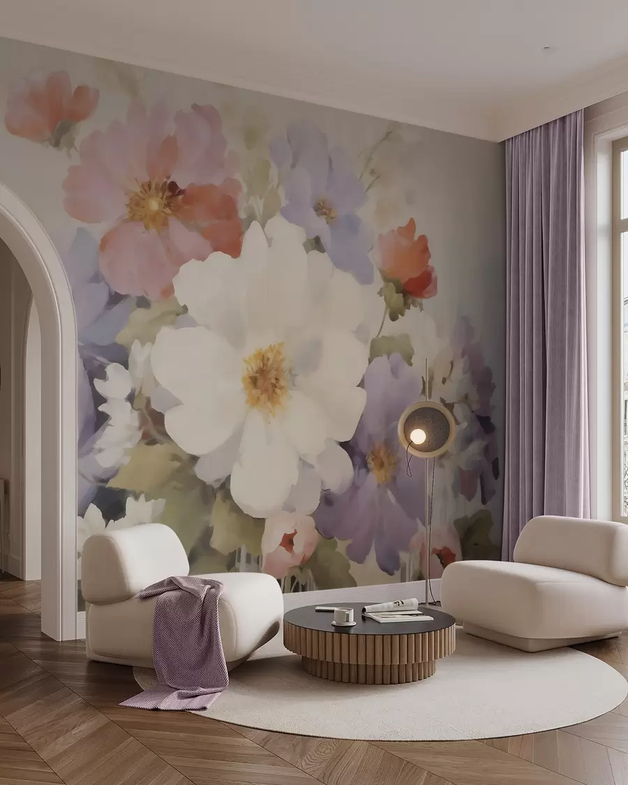 peintures murales Fleurs abstraites w05850