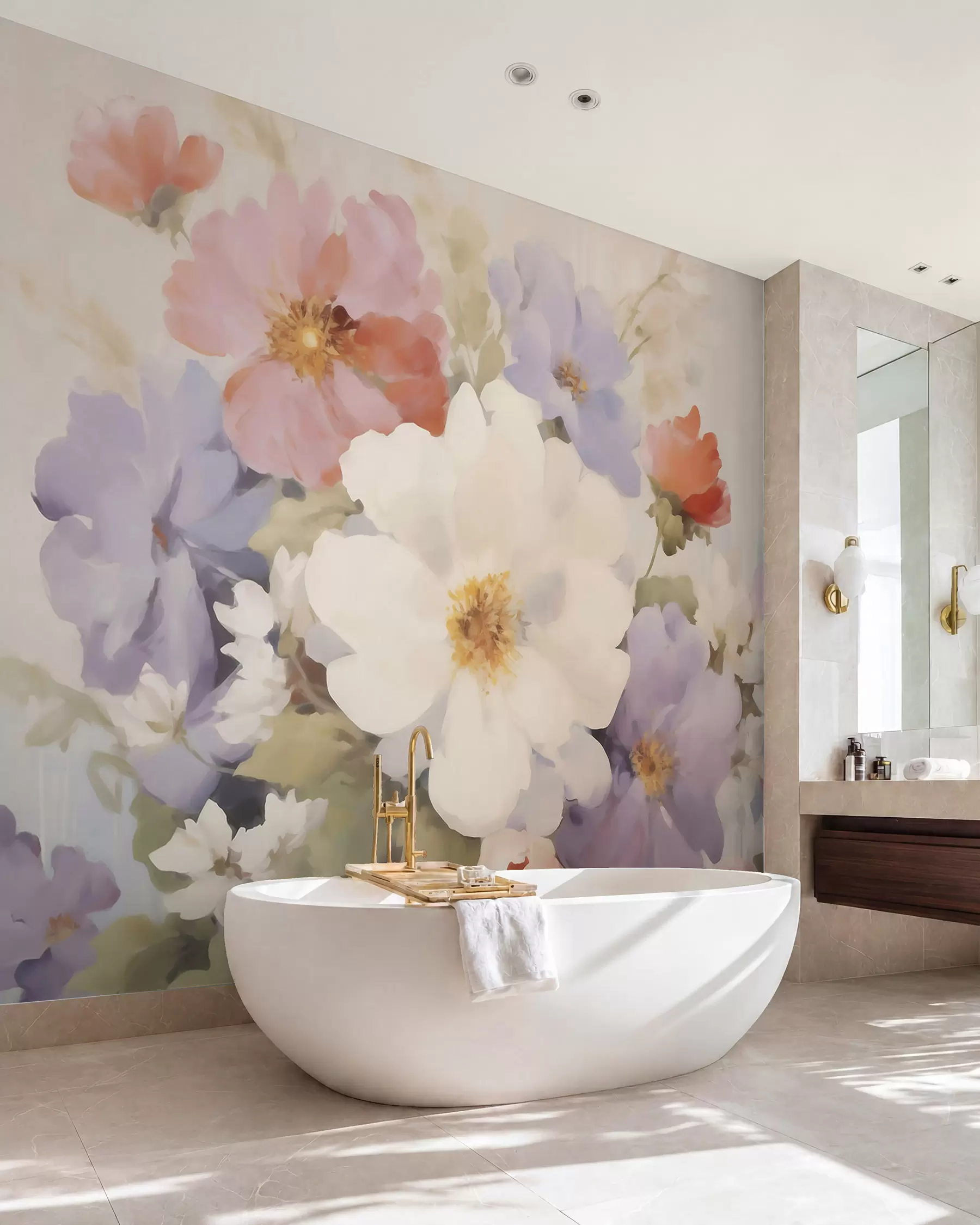 wall murals Abstract flowers w05850
