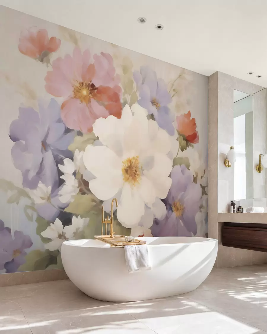 peintures murales Fleurs abstraites w05850