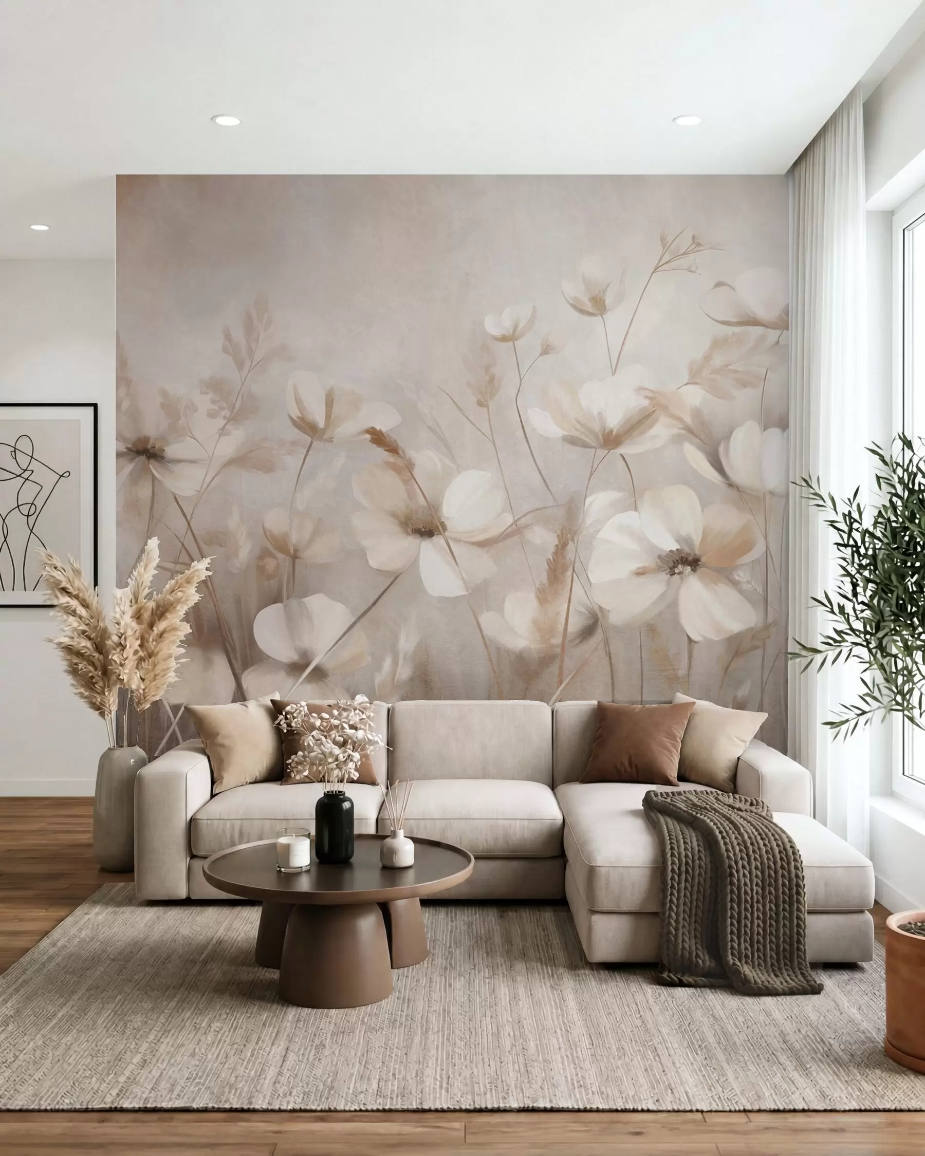 Wall Mural Photo Wallpaper Flowers in Soft Light w10019