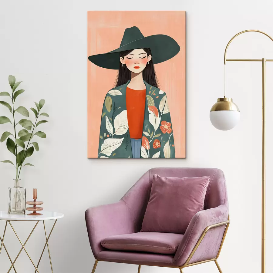 murales Mujer con sombrero s50325