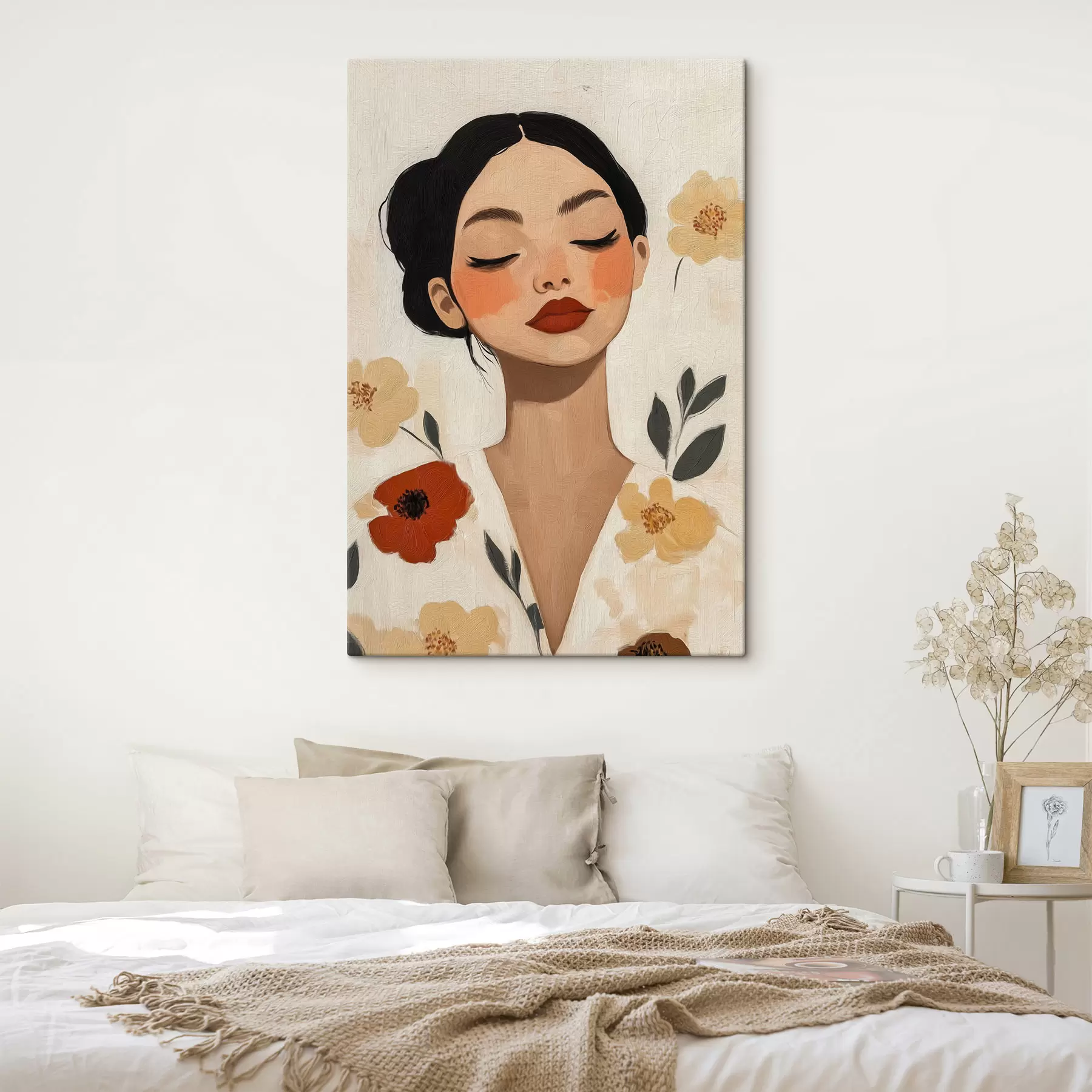 wall murals Girl Among Flowers s50335