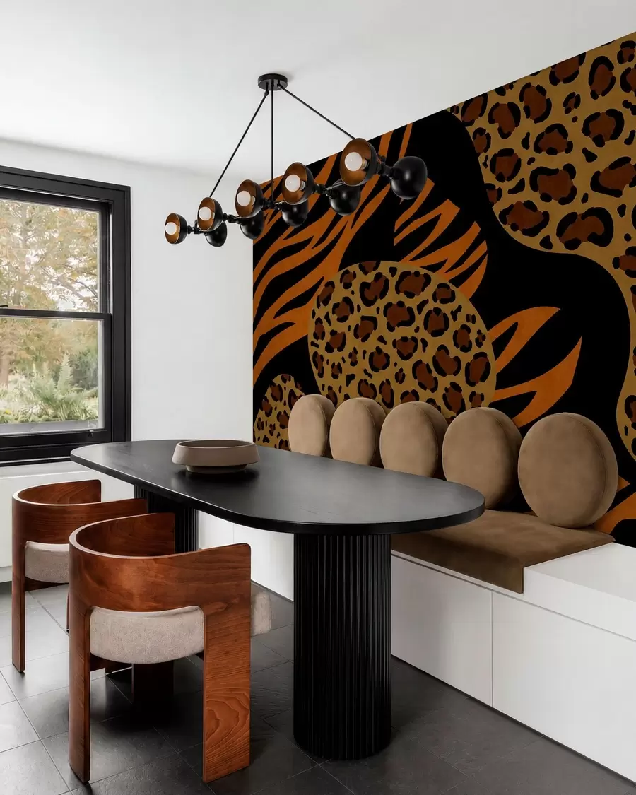 peintures murales Motifs léopard et tigre inspirés des animaux sauvages w05759