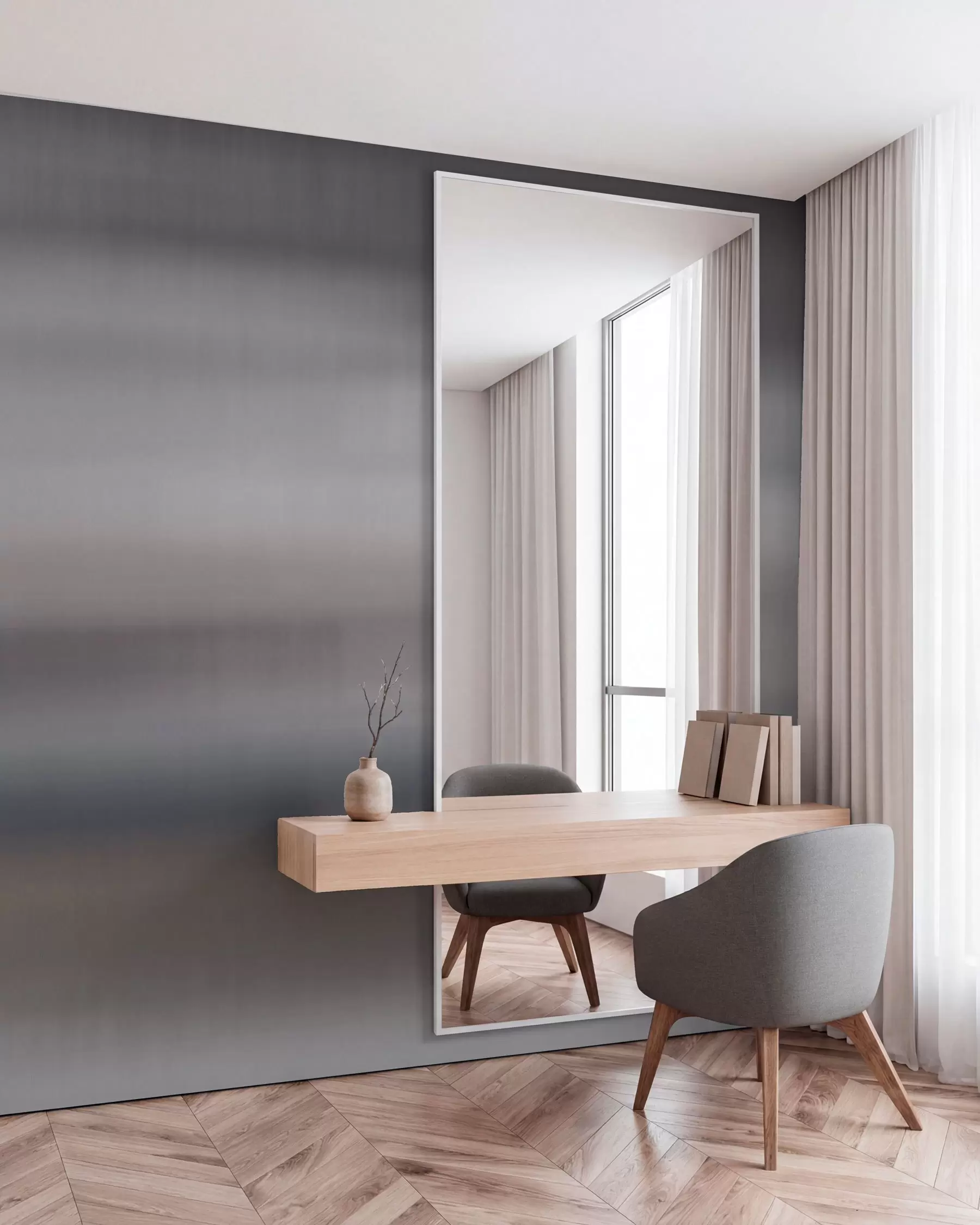 wall murals Graphite Horizon w05760