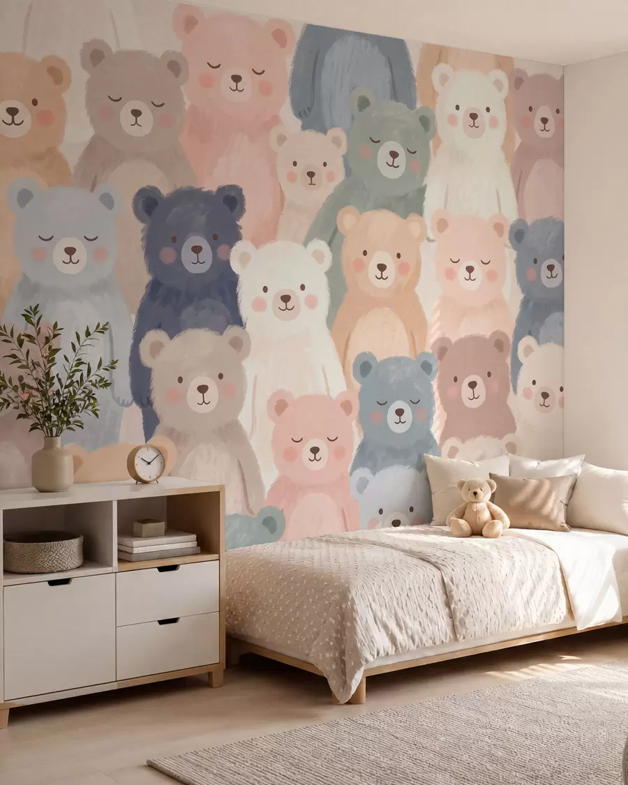 murales Ositos pastel w10010