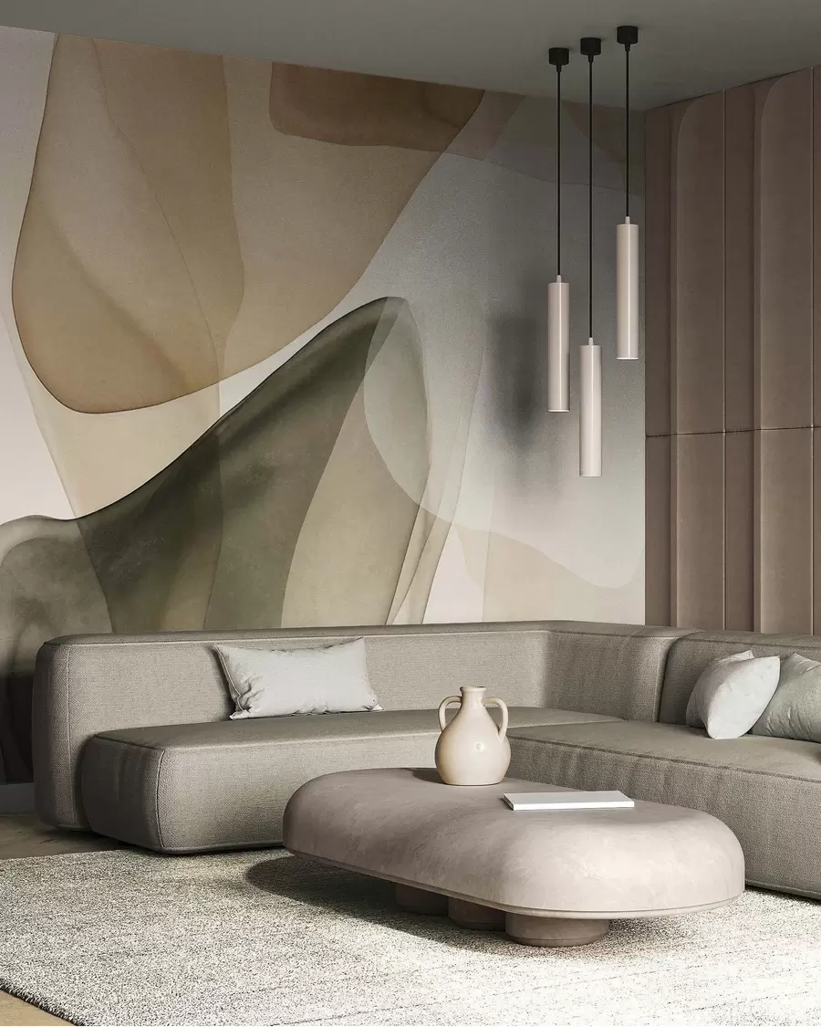 wall murals Flowing Shapes w10022