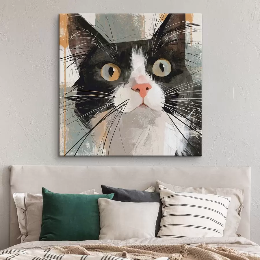 murales Un retrato abstracto de un gato s50165