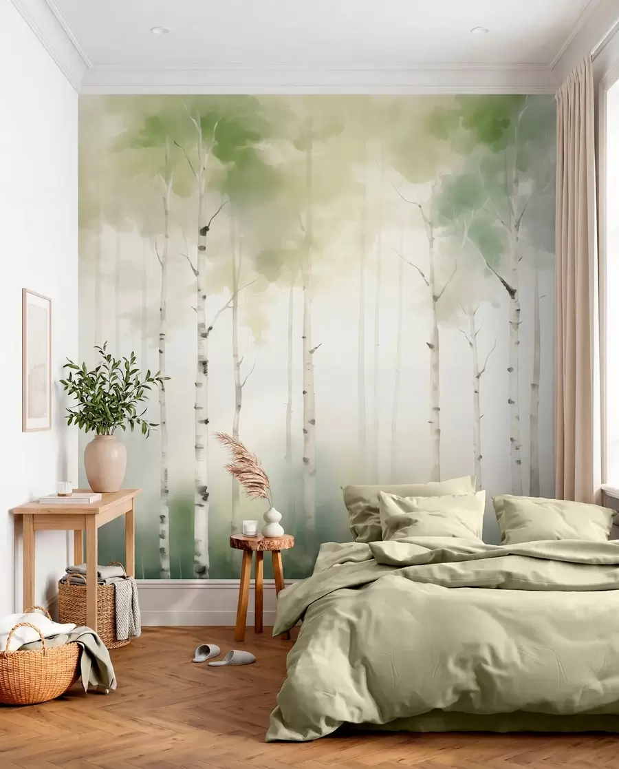 Wall Mural Photo Wallpaper Birch trees w05676