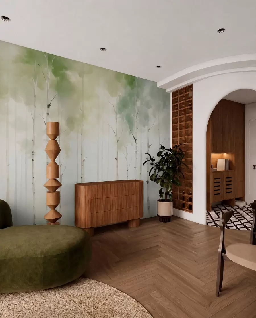 wall murals Birch trees w05676