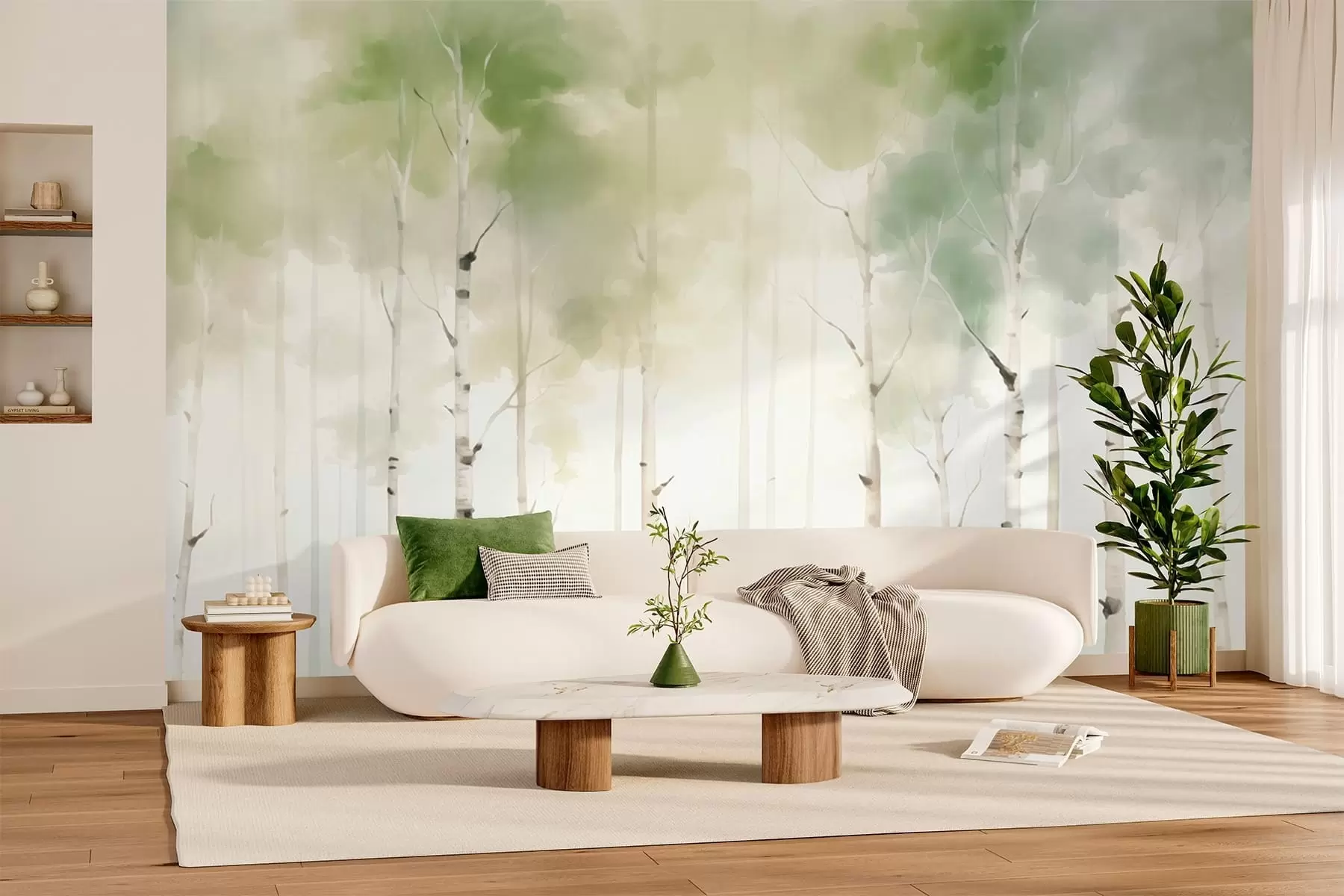 wall murals Birch trees w05676