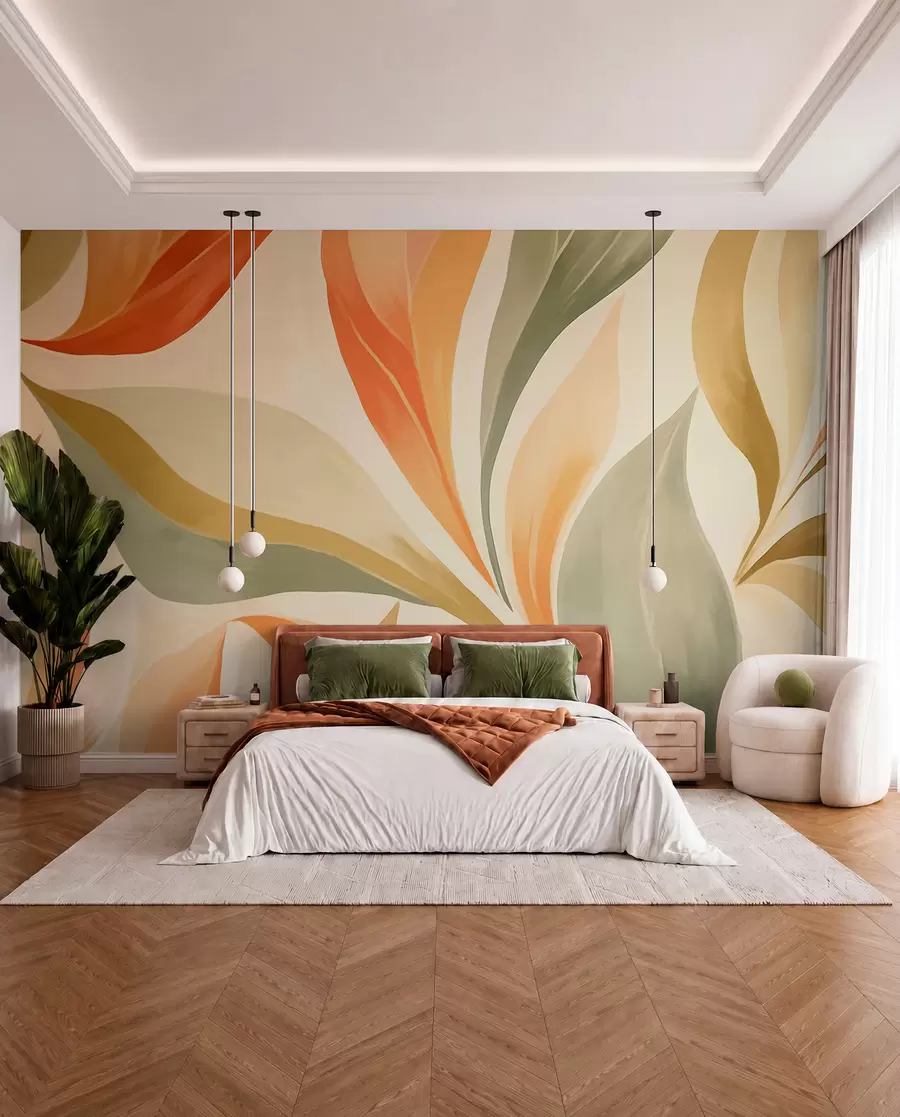 Wall Mural Photo Wallpaper Pointed leaves w05839