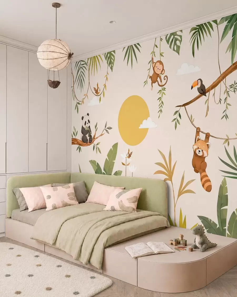 peintures murales Jeux dans la jungle w05865