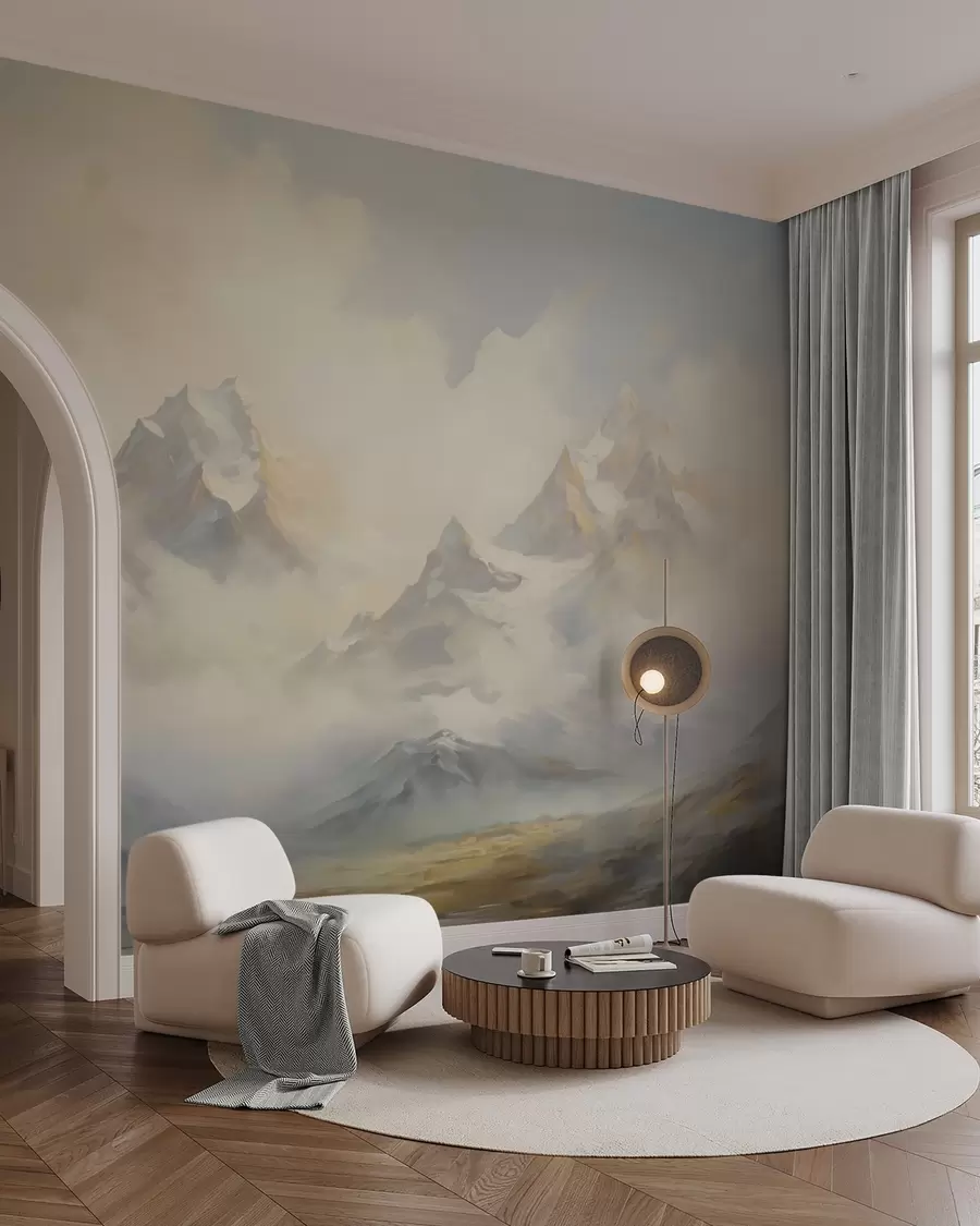 wall murals Mountain landscape imitation of painting w05873