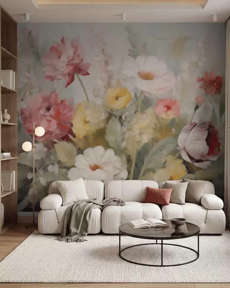 murales Flores abstractas, imitación de una pintura w05877