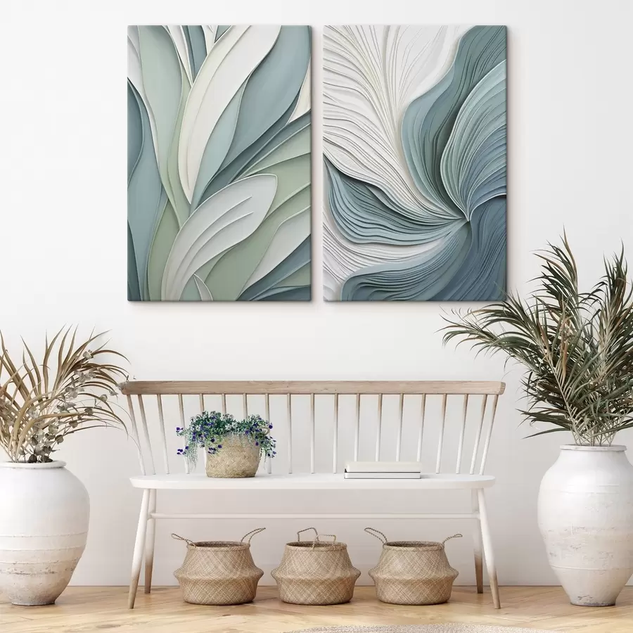 Wall Mural Photo Wallpaper Abstraction with imitation of layered forms m30908