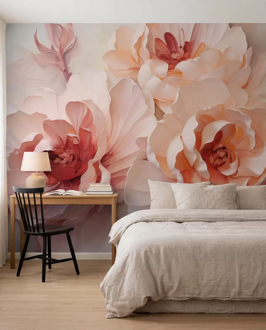 murales Flores abstractas estilizadas w05639