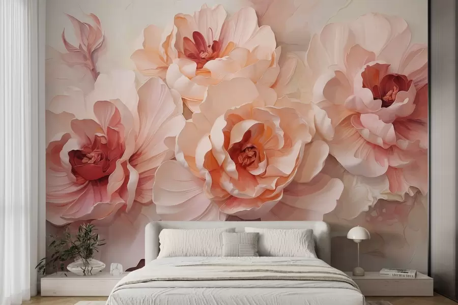 murales Flores abstractas estilizadas w05639