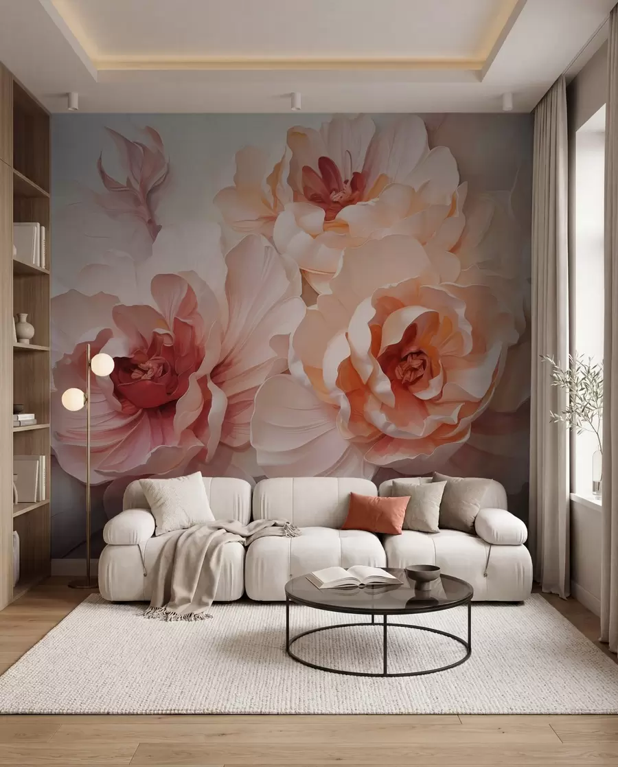 peintures murales Fleurs abstraites stylisées w05639