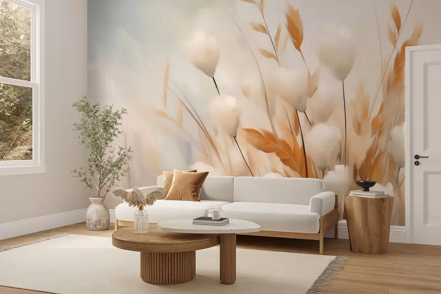 wall murals Abstract dried flowers w05851