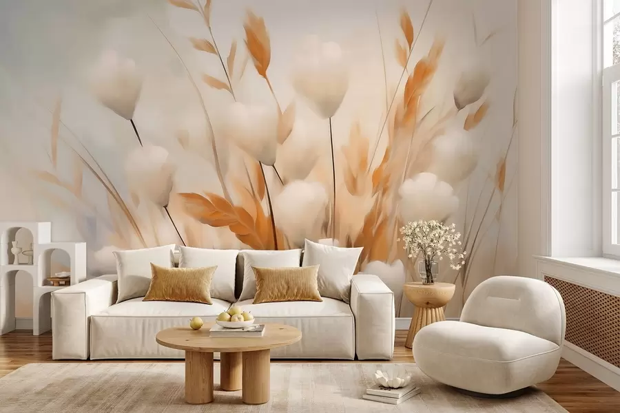 Wall Mural Photo Wallpaper Abstract dried flowers w05851